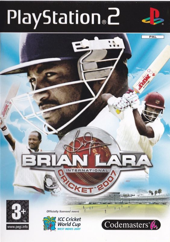 Brian Lara International Cricket 2007 box art for Playstation 2